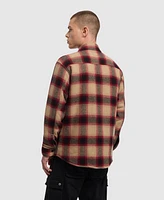 Ecko Unltd Men's Sherpa Lined Plaid Flannel Shacket