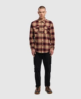 Ecko Unltd Men's Sherpa Lined Plaid Flannel Shacket