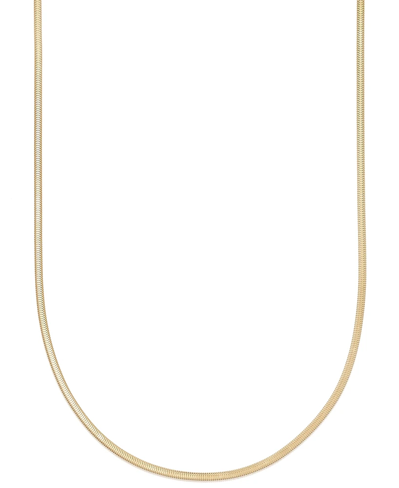 Macy's Diamond Cut Snake Chain 18" Necklace (3mm) in 10k Yellow Gold