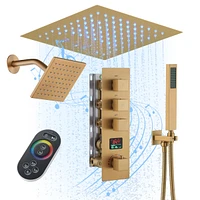 Casainc Digital Display Single Handle 1-Spray Thermostatic Dual Shower Faucet
