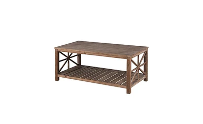 Slickblue 52''W Handcrafted Coffee Table In Front Of The Sofa Or Loveseat For Living Room