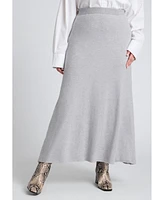 Eloquii Plus Flared Sweater Maxi Skirt