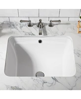 gaomon 22''x16''Vessel Sink White Rectangular Undermount Bathroom Sink