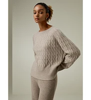 Lilysilk Women's Baby Cashmere Cable-knit Sweater