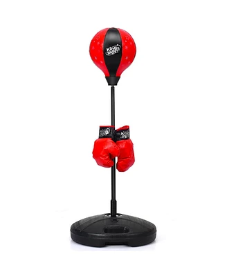 Gouun Kids Adjustable Stand Punching Bag Toy Set with Boxing Glove