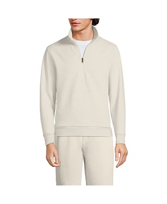 Lands' End Men's Long Sleeve Serious Sweats Half Zip Mock Sweatshirt