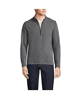 Lands' End Men's Long Sleeve Herringbone Textured Quarter Zip