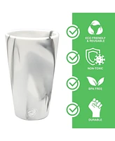 Silipint Pint Glasses: 2 pk - Mountain Marble