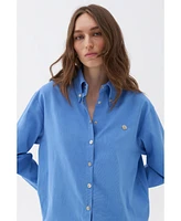 Nocturne Women's Oversized Button-Up Shirt