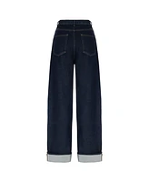 Nocturne Women's High Waist Folding Leg Jeans