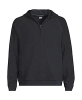 Lands' End Men's Long Sleeve Waffle Quarter Zip Hoodie