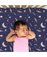 The Peanutshell Lunar Love Microfiber 4 Pack Crib Sheets