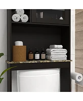 Streamdale Furniture Modern Over The Toilet Space Saver Organization Wood Storage Cabinet For Home, Bathroom