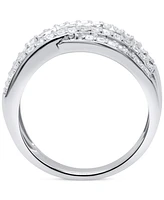 Forever Grown Diamonds Lab-Grown Diamond Crisscross Band (1 ct. t.w.) Sterling Silver