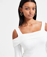 Bar Iii Women's Off-The-Shoulder Long-Sleeve Top, Exclusively at Macy's