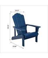 Streamdale Furniture Blue Weather-Resistant Adirondack Chair for Outdoor Use