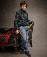 Polo Ralph Lauren Big Boys Plaid Fleece Collared Sweatshirt