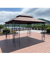 Streamdale Furniture 13 X 10 Outdoor Patio Gazebo Canopy Tent With Ventilated Double Roof And Mosquito Net