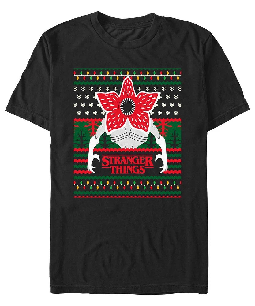 Fifth Sun Men's Demogorgon Ugly Christmas Short Sleeve T-Shirt