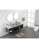 Streamdale Furniture Modern Oval 24" X 14" Above Bathroom Vessel Sink, Bathroom Sink For Lavatory Vanity Cabinet