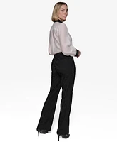 Karl Lagerfeld Paris Women's Patterned Wide-Leg Pants