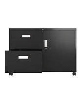 Streamdale Furniture Sturdy Lockable Rolling File Cabinet with Adjustable Shelf