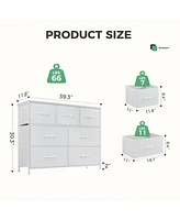 Streamdale Furniture 7 storage Spaces, assembled wardrobe lockers, bedroom furniture lockers, White