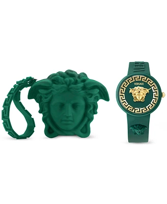 Versace Women's Swiss V-Pop Green Silicone Strap Watch 39mm