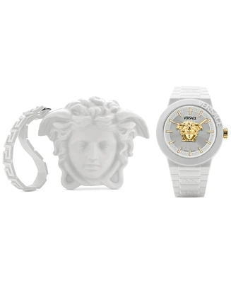 Versace Men's Swiss V-Pop White Silicone Strap Watch 43mm