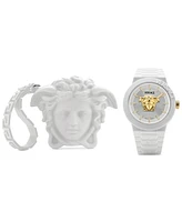 Versace Men's Swiss V-Pop White Silicone Strap Watch 43mm