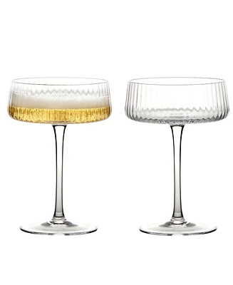 Anton Studio Designs Empire Clear Champagne Coupes, Set of 2