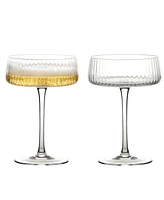 Anton Studio Designs Empire Clear Champagne Coupes, Set of 2