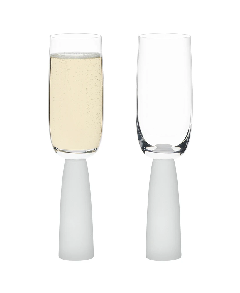 Anton Studio Designs Oslo Champagne Flutes Frost, Set of 2