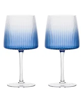 Anton Studio Designs Empire Blue Gin Glasses, Set of 2