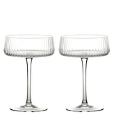 Anton Studio Designs Empire Clear Champagne Coupes, Set of 2