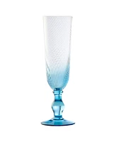 Anton Studio Designs Swirl Champagne Flutes, Set of 4