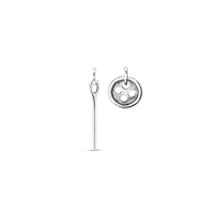 UNOde50 Metal Sterling Silver Clad Mismatch Earrings