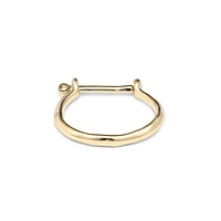 UNOde50 sterling silver and 18k Gold Plated Shackle-Shaped Clasp Bracelet