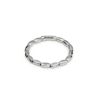 UNOde50 Silver-Plated Metal Alloy Elongated Jump Rings Bracelet