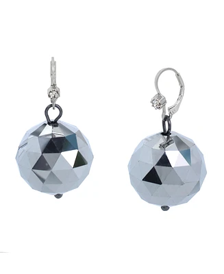 Betsey Johnson Faux Stone Midnight Magic Disco Ball Drop Earrings