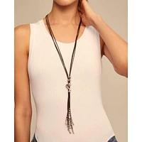 UNOde50 Brown Leather Cords Necklace