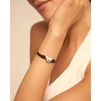 UNOde50 Sterling Silver-Plated Metal Leather Strap Bracelet