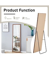 Streamdale Furniture Eco-Friendly Solid Wood Wall Mirror with Easy Assembly