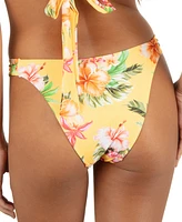 Hurley Juniors' Malia Rib-Front Cheeky Bikini Bottoms