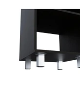 Depot E-Shop Pittsburgh Single Bathroom Vanity, One Open Shelf, Single Door Cabinet, Black