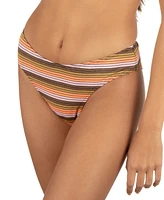 Hurley Juniors' Sunset Stripe Mid-Rise Cheeky Bottoms