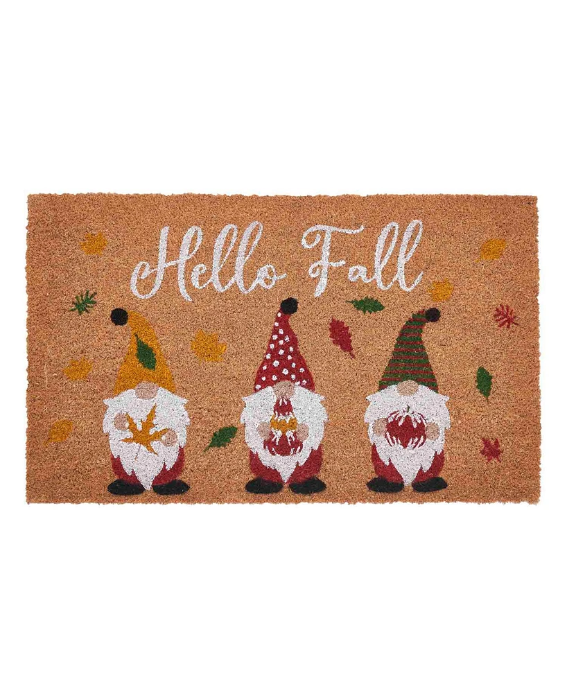 Vcny Home Hello Fall Gnome Coir Outdoor Doormat, 18" x 30"