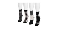 Muk Luks Women's 4 Pack Holiday Boot Socks