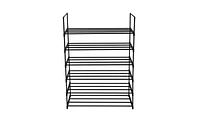 Slickblue 6-Tier Black Shoe Rack Tower Shelf Organizer for Bedroom, Entryway, Hallway, and Closet Storage