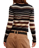 Free People Women's Lumen Striped Cropped Sweater